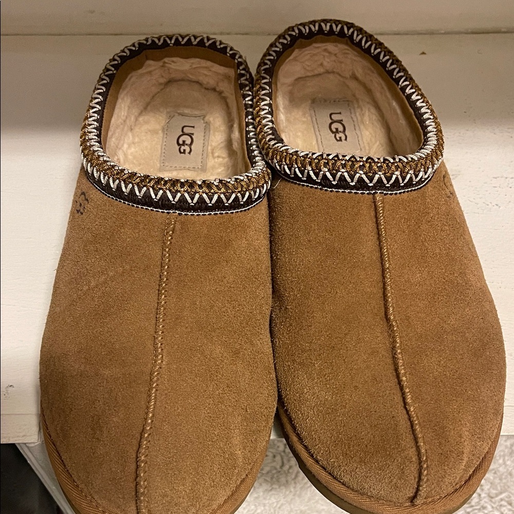 UGG Men's Tan Suede Slip-Ons